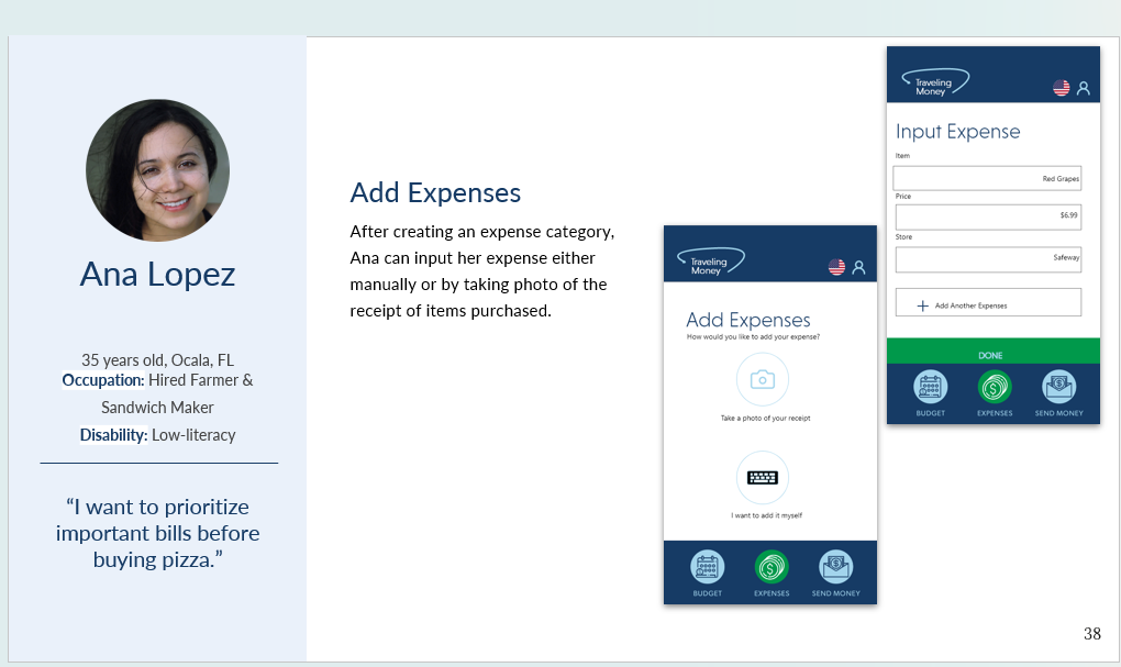 Traveling Money — Add Expenses by photo or manual entry